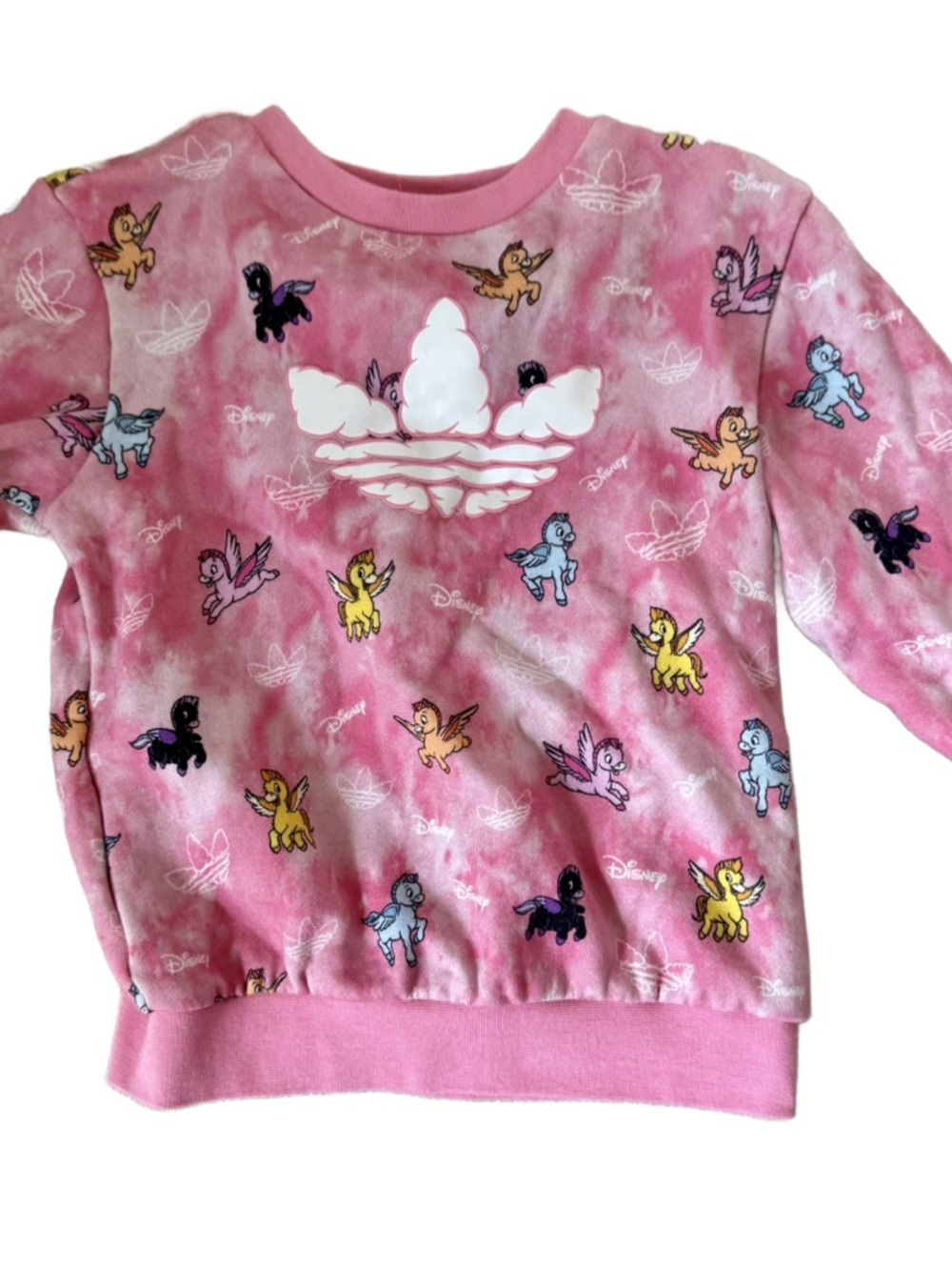 adidas x Disney Fantasia Pink Pegasus Print Kids Sweatshirt